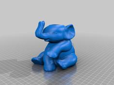 Elephant Pen Or Pencil Holder 3D Printer Model