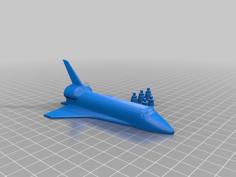 Space Ship And Shuttle 3D Printer Model