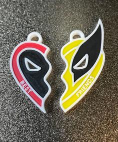 Deadpool & Wolverine “Best Friends” Necklace 3D Printer Model