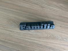 Família Placa Decorativa – Name Plate 3D Printer Model