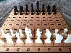 Laser Cut Chess Game 3D Printer Model