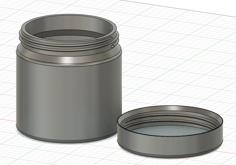 Threaded Jar With Lid 3D Printer Model