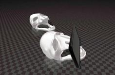 Skull Phone Stand 3D Printer Model