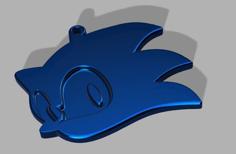 Classic Sonic Keychain 3D Printer Model