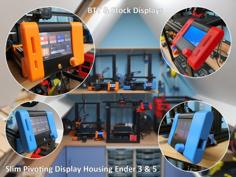 Slim Pivoting Display Housing For The Ender 3 & 5 3D Printer Model