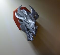 Skyrim Elder Dragon Wall Trophy 3D Printer Model