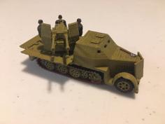 Armored SdKfz 7/1 (1/100) 3D Printer Model