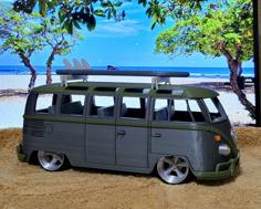 Multi Color Surf Bus 3D Printer Model