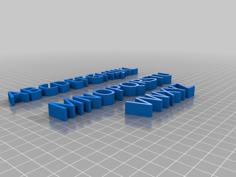 Full Alphabet 3D Printer Model