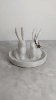 Bunny Ring Holder Double Rabbit 3D Printer Model