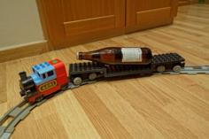 LEGO DUPLO Train Flatcar Heavy Hauler Schnabel Car 3D Printer Model