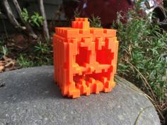 Minecraft Pumpkin And Jack-o-lantern, Reduced Support Version 3D Printer Model