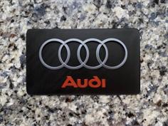 Audi Logo Plate 3D Printer Model