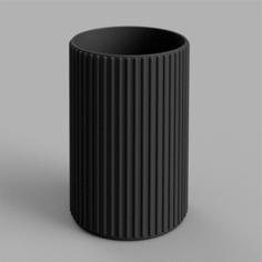 Ribbed Toothbrush / Pencil Holder 3D Printer Model