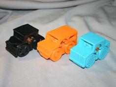 Rubber Band Powered Car Collection 3D Printer Model