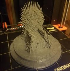 Iron Throne Flat Brick Base 3D Printer Model