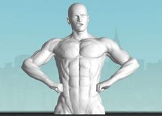 Male Bodybuilder 1 Low Poly 3D Printer Model