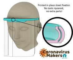 Easy 3D Printed Face Shield 3D Printer Model