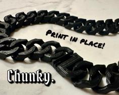 Chunky Chain (No Assembly, No Supports, No Fasteners) 3D Printer Model