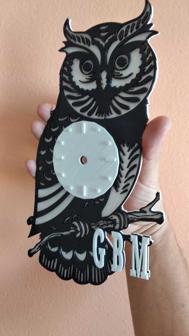 Owl Wall Clock 3D Printer Model