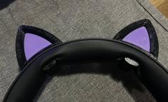 Cat Ear For ANY Headphone / Headset Clip-On 3D Printer Model