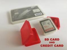 SD CARD And CREDIT CARD FLAT BOX 3D Printer Model