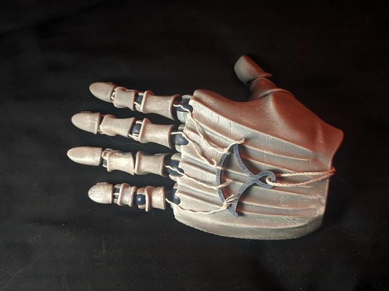 Posable Sekiro Prosthetic Hand 3D Printer Model Free Download - 3axis.co