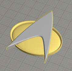 Dual Extrusion Star Trek Comm Badge 3D Printer Model