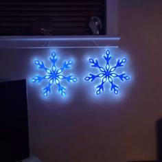 Indoor / Outdoor Light-Up Christmas Snow Flake Decoration 3D Printer Model