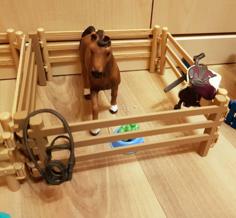 Pferde Gatter, Zaun, Hindernis – Gate, Fence, Obstacle Suitable For Schleich Horses 3D Printer Model