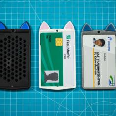 Cat Ear Card Badge Holder – MAGNETIC 3D Printer Model