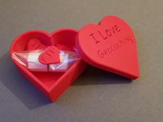 Geocaching Heart Box For Valentines Day 3D Printer Model