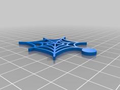 Earring Pendant Spiderweb Aro Keychain 3D Printer Model