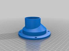 Magnetic 4 Inch Dust Hose Ports 3D Printer Model