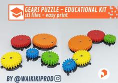 Gears Puzzle – Educational Kit 3D Printer Model