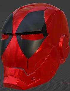 Iron Deadpool Helmet 3D Printer Model