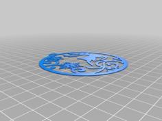 Deer With Snowflakes 3D Printer Model