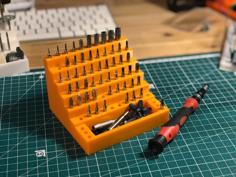 Small Screwdriver Bit Organizer 3D Printer Model