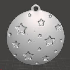 Christmas Tree Ornament – Ball With Stars 3D Printer Model