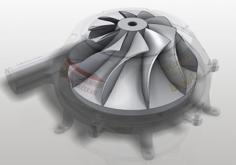 Centrifugal Impeller / Turbine / Compressor 3D Printer Model