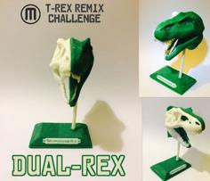 Dual Rex Dual Extrusion T-Rex Remix 3D Printer Model