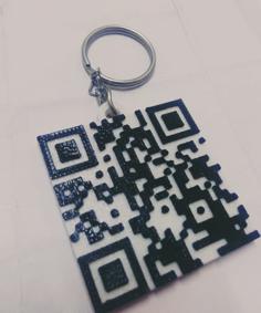 Valentine Day QR Code Keychain 3D Printer Model