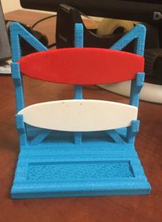 Surfboard Rack Phone Stand With Removable Surfboards 3D Printer Model