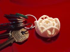 Gyroscopic Keyring With Flowers 3D Printer Model