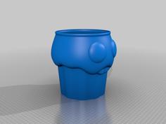 Cupcake Popcorn Bucket 3D Printer Model