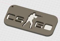 CS-GO Logo Keychain 3D Printer Model