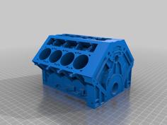 Chevrolet V8 Engine Block 3D Printer Model