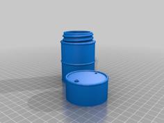 Scale 55-Gallon Oil Drum Stash Container 3D Printer Model