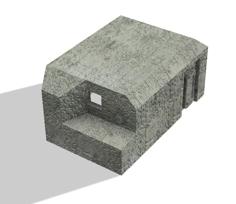 1/72 Casemate Type B (Flankeerende Beton Kazemat Type B) Dutch Bunker 3D Printer Model