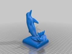 Dolphin Phone Stand 3D Printer Model